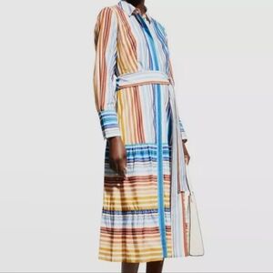 KOBI HALPERINStriped Midi Length Dress